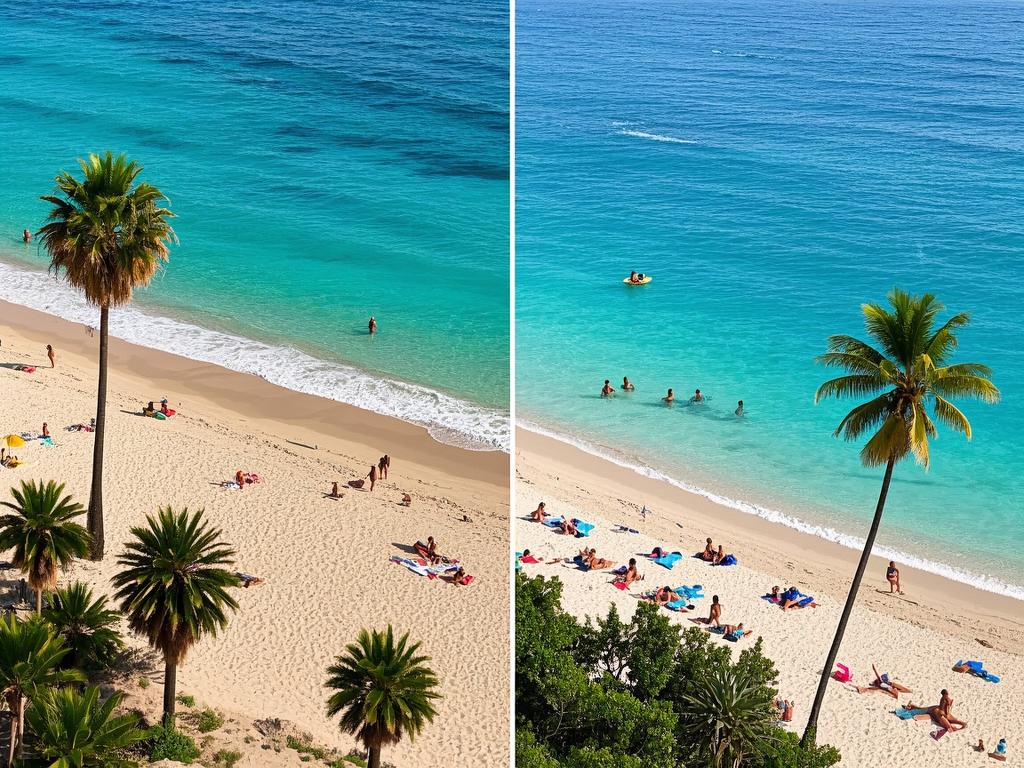 Comparing the Beaches of California and the Caribbean